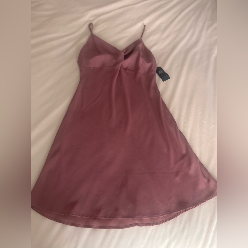 NWT Abercrombie Twist Front Mini Dress Dusty Rose |S| - Picture 8 of 14